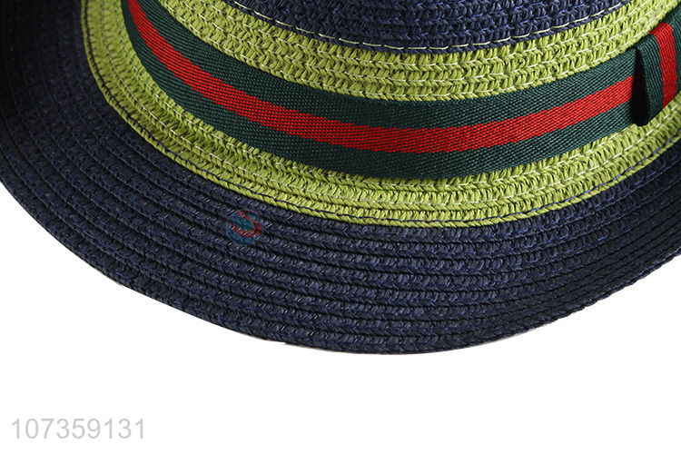 Good Quality Summer Short Brim Fedora Straw Hat