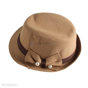 Hot Sale Ladies Pillbox Hats With Pearls Bowknot