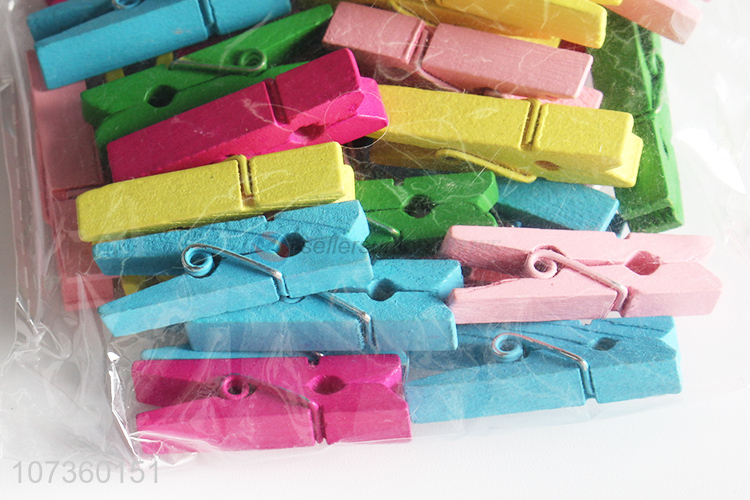 Wholesale Colorful Wooden Clips Photo Clips Diy Craft For Decoration