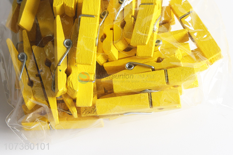 Wholesale Mini Color Wooden Craft Paper Photo Hanging Spring Clips For Message Cards