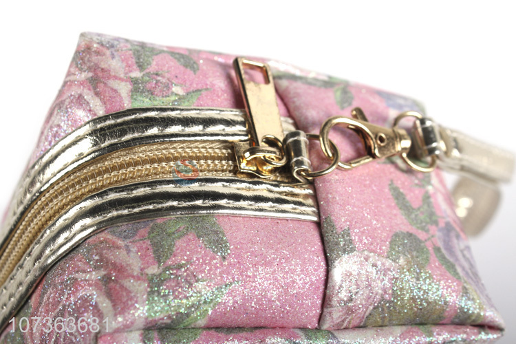 Cheap And Good Quality Flower Printing Cosmetic Bags For Women