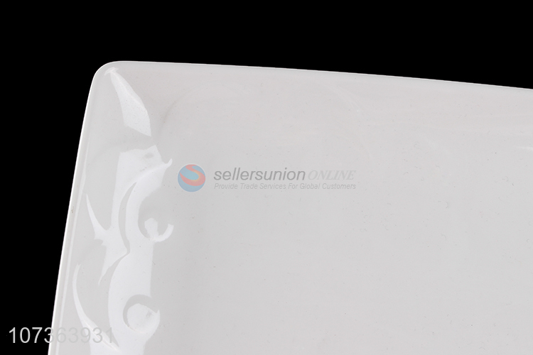 Custom Rectangle Melamine Plates White Dinner Plate
