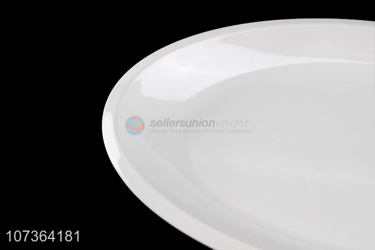 Wholesale Oval White Dinner Plate Fashion Melamine Tableware