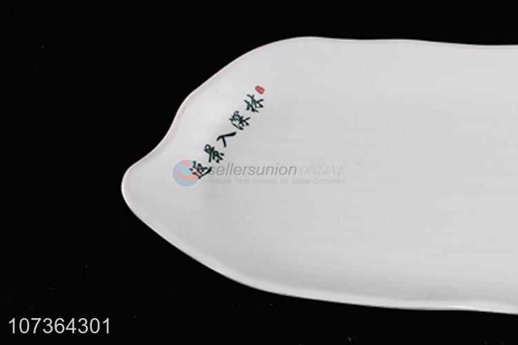 Classic Printing White Melamine Plates Fashion Dinner Plate
