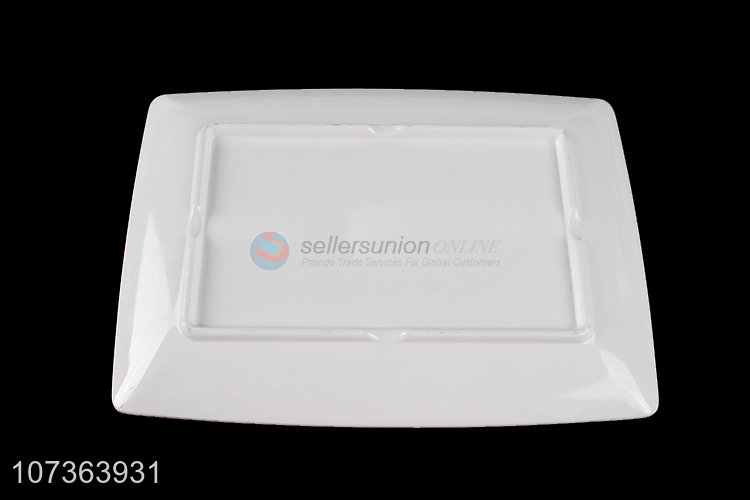 Custom Rectangle Melamine Plates White Dinner Plate