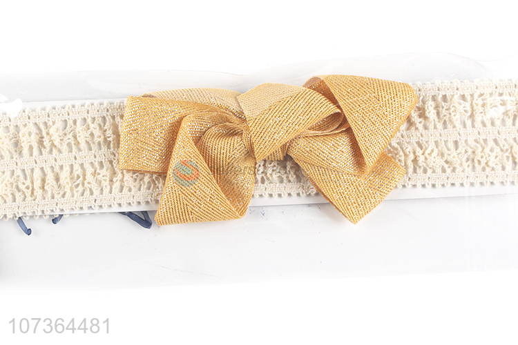 Premium Quality Hair Accessories Kids Girls Bowknot Elastic Headbands