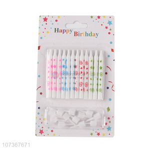 Customized Birthday Party Paraffin Wax Happy Birthday Candles And Holders