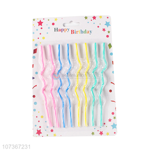 Direct Factory Creative Birthday Cake Curved Colored Birthday Candle Set