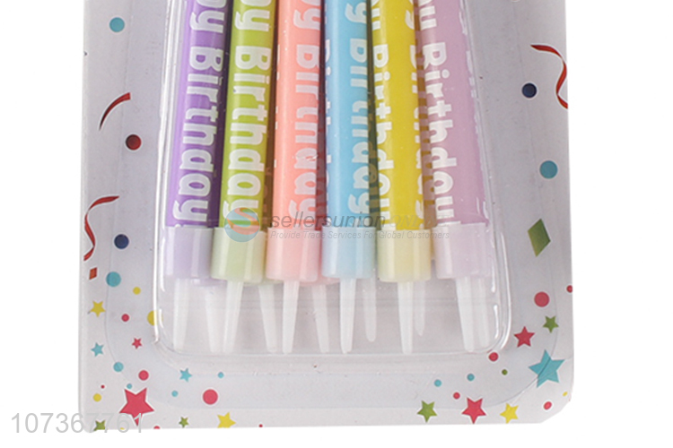 Wholesale 12Pcs Happy Birthday Letter Printing Birthday Candles Cake Candles