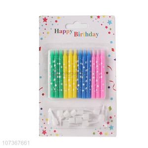 Cheap Price Birthday Candle Star Pattern Colorful Birthday Cake Candles Set