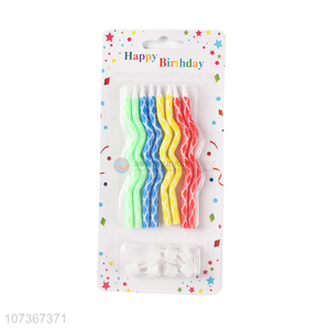 Reasonable Price Creative Birthday Cake Curved Candle Birthday Candle And Holders