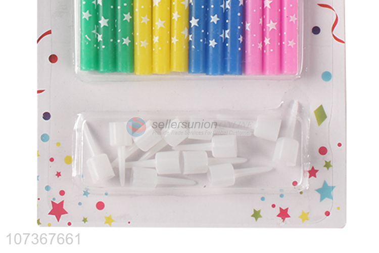 Cheap Price Birthday Candle Star Pattern Colorful Birthday Cake Candles Set