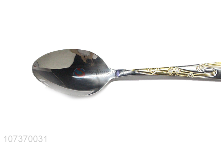 Best sale stainless steel cutlery tableware set metal spoon