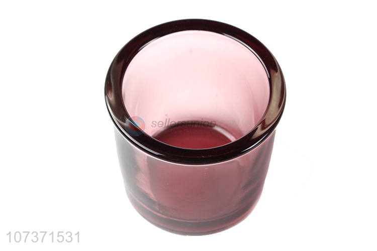 Fashion Colorful Glass Candle Cup Popular Candle Container