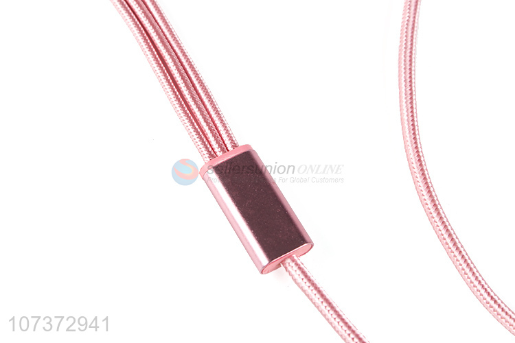 Wholesale Pink Multiple Head Usb Data Cable For Cellphone