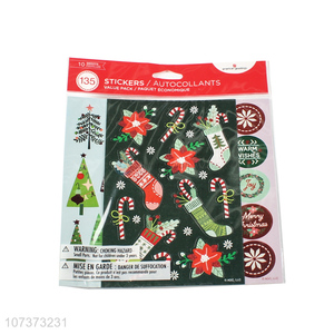 Hot products self-adhesive paper Christmas stickers for decoration