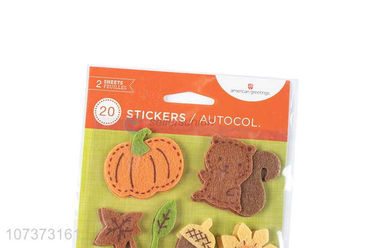 Hot sale self-adhesive cartoon felt sticker handmade stickers