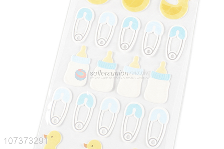 Lovely design puffy cartoon stickers pvc foaming stickers