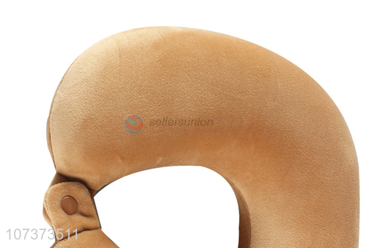 Reasonable price solid color u shape memory foam neck pillow travel pillow