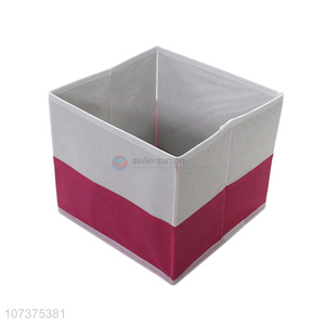Promotional cheap two colored folding nonwoven storage box home organizer