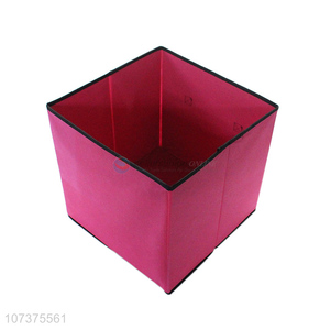 China factory rose red folding nonwoven storage box home storage bins