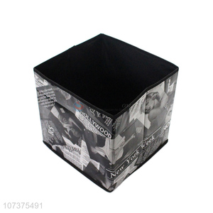Fashion design American style foldable non-woven storage box for home decoration
