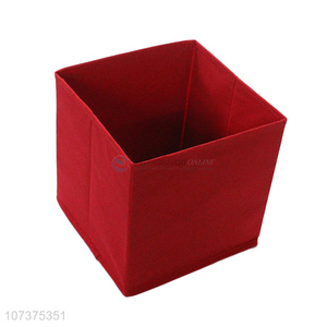 Factory price red foldable non-woven storage box for home decoration