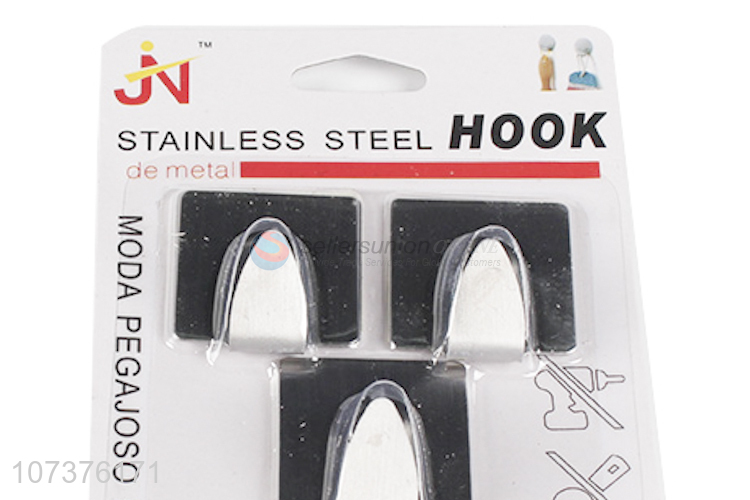 High Quality 5 Pieces Square Sticky Hook Coat Hanger Hooks Set