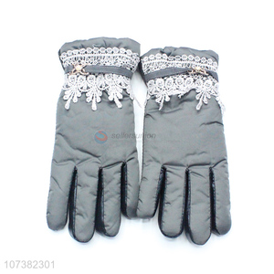 Unique Design Winter Warm Full Finger Gloves Women Golves