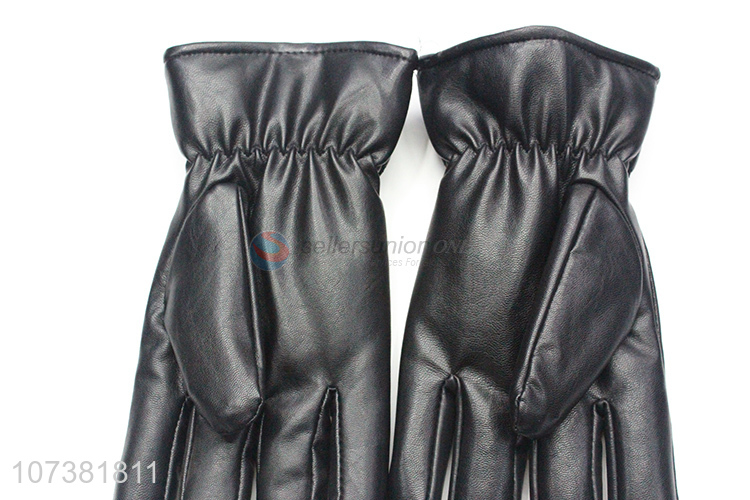 New Arrival Women Winter Warm Windproof Washed Leather Gloves