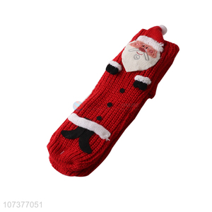 China wholesale cute 3D Christmas floor socks ladies anti-slip socks