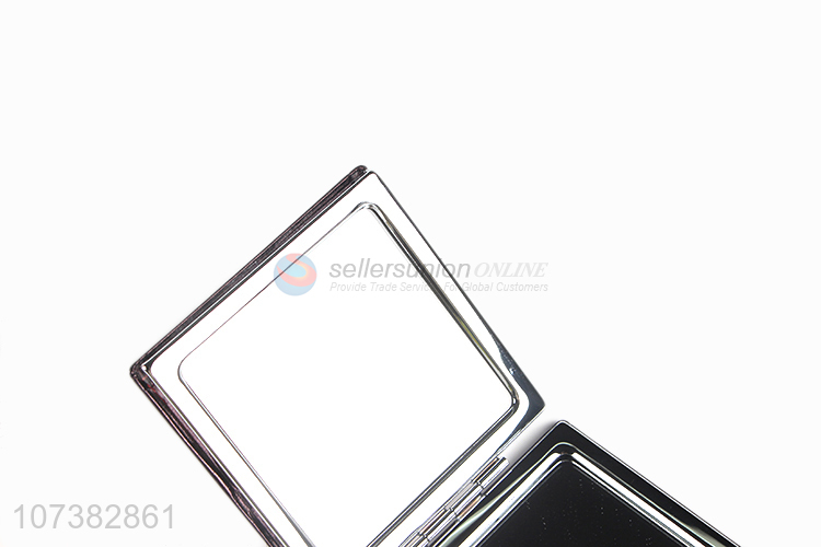 Fancy design rose printed square makeup mirror folding mirrors