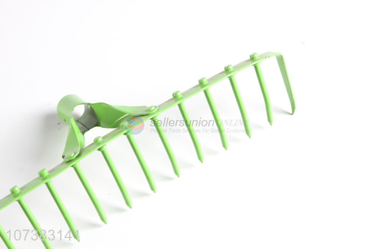 Excellent quality iron leaf rake head lawn pitchfork gardening tools