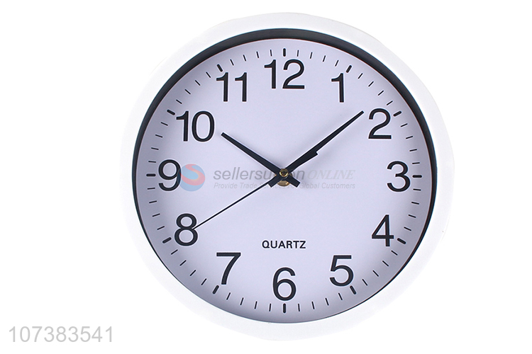 Hot Sale Round Shape Quartz Wall Clock Home Use Plastic Clock