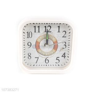 Premium Quality White Square Plastic Alarm Clock