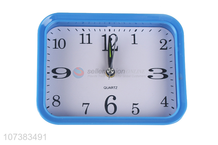 Wholesale Rectangle Plastic Sweep Table Desk Alarm Clock Quartz Clock