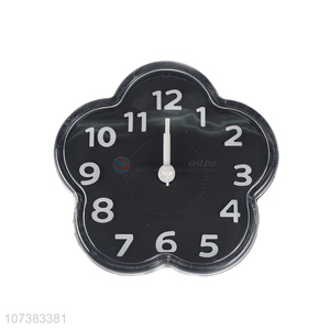 Reasonable Price Flower Shape Black Household Plastic Alarm Clock