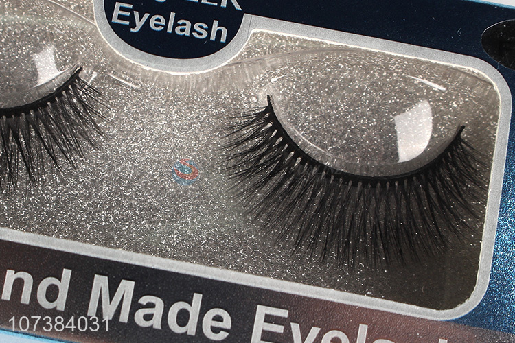 Top Selling 100% Hand Made Adhesive False Eyelash For Women Makeup