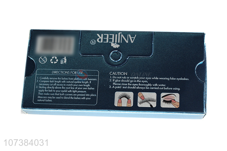 Top Selling 100% Hand Made Adhesive False Eyelash For Women Makeup