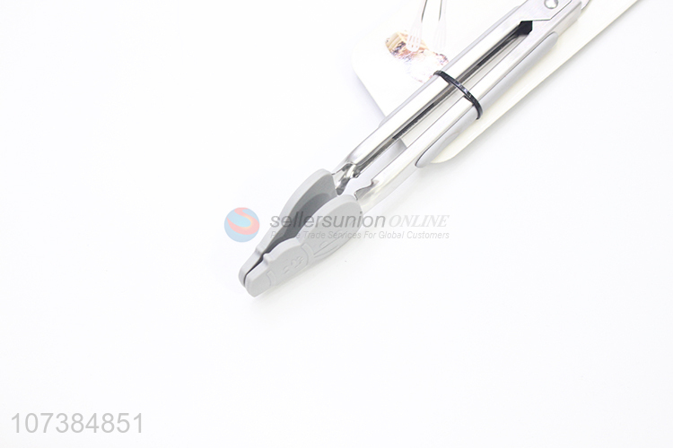 Promotional multi-use 7 inch food serving tongs stainless steel kitchen products