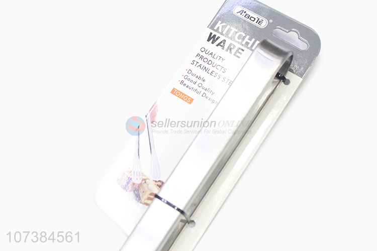 Most popular utility 9 inch stainless steel food tongs for cooking
