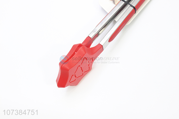 Promotional items 9 inch non-stick bpa free stainless steel food serving tongs