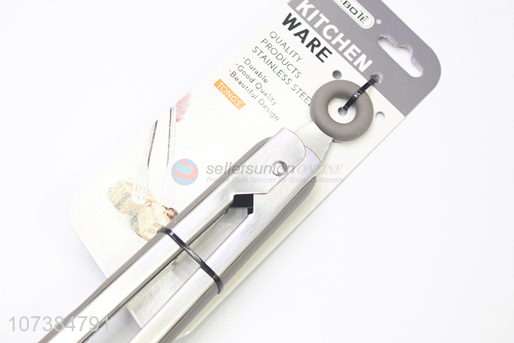 Wholesale custom 9 inch kitchen utensils stainless steel food tong