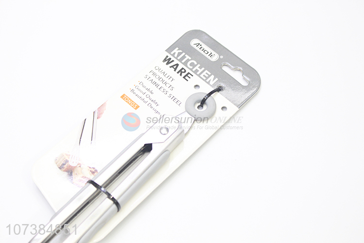 Promotional multi-use 7 inch food serving tongs stainless steel kitchen products