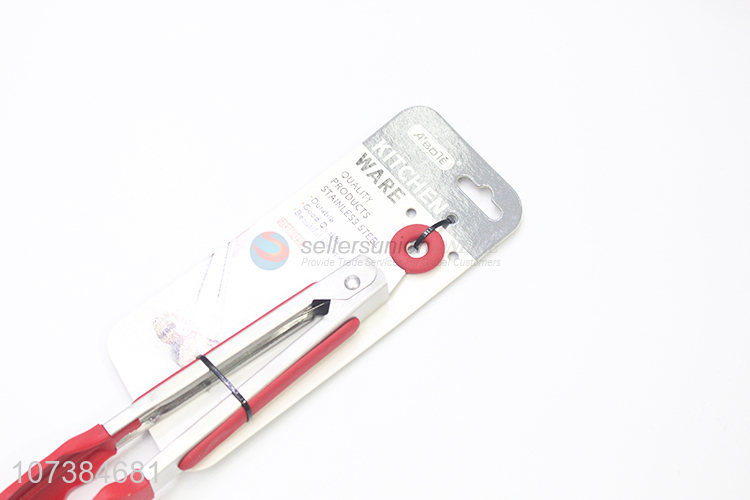 Factory wholesale 7 inch stainless steel food tong serving tong bbq tong