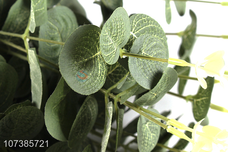 Promotional cheap room decoration simulation eucalyptus Leaf fake plant