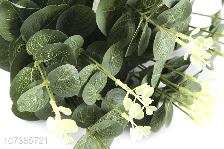 Promotional cheap room decoration simulation eucalyptus Leaf fake plant