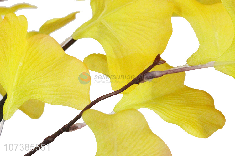 Reasonable price decorative plastic fabric ginkgo leaf fake plant leaf