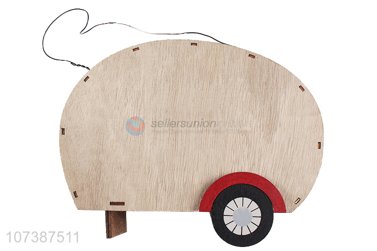 Recent design led light wooden car Christmas ornaments tabletop decoration