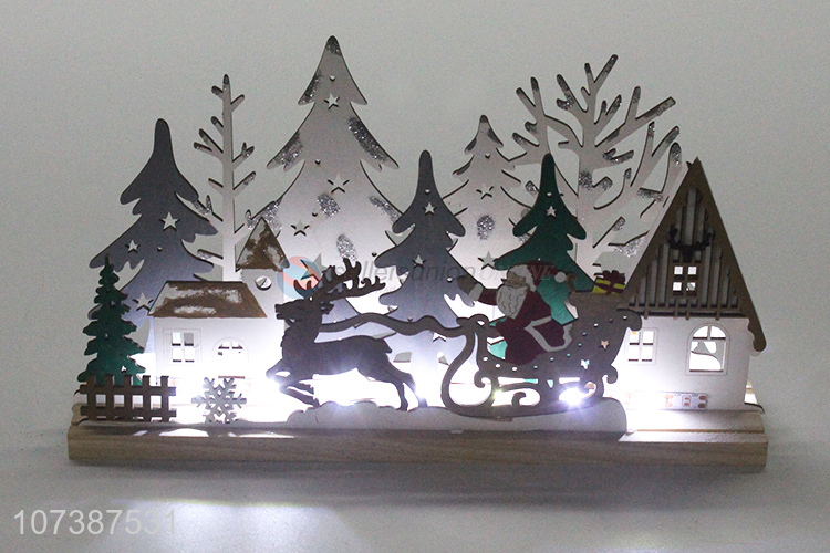 Suitable price led Christmas crafts laser cut wooden reindeer decoration